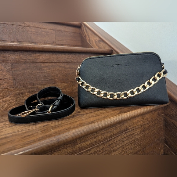 Louenhide Lindy Shoulder Bag, evening bag,  Black Vegan Leather New - Picture 9 of 15